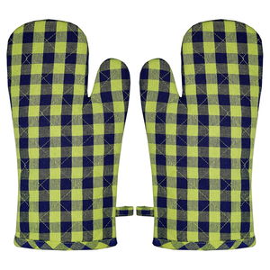 Ensemble de mitaines de four de cuisine-Protection des mains isolée au micro-ondes en coton haute température anti-brûlure - Product Image 1