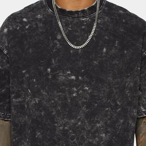 Camiseta Extra Grande de Corte Cuadrado para Hombre, 100% Algodón, Hombros Caídos, Estilo Urbano Lavado, Calidad, Logotipo Personalizado, Camiseta Lisa - Product Image 3