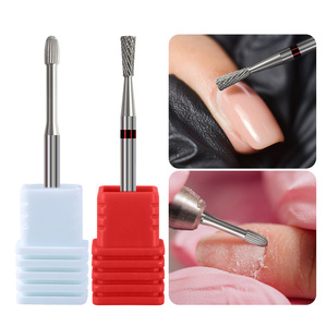 Embouts de ponceuse à ongles en carbure de tungstène, forme champignon, cône inversé, pour éliminer les cuticules et poncer, pour manucure - Product Image 1