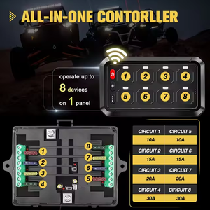 <span class=keywords><strong>8</strong></span> Gang Wireless RGB LED Control Switch Panel Power System 12V/24V DC - Product Image 5