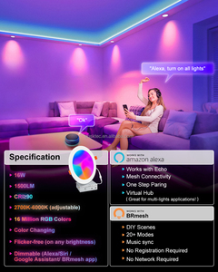 13W 16W 6 pulgadas 2700K 6000K Alexa empotrado Led Downlight empotrado abajo luces Led luz <span class=keywords><strong>de</strong></span> techo Downlight - Product Image 2