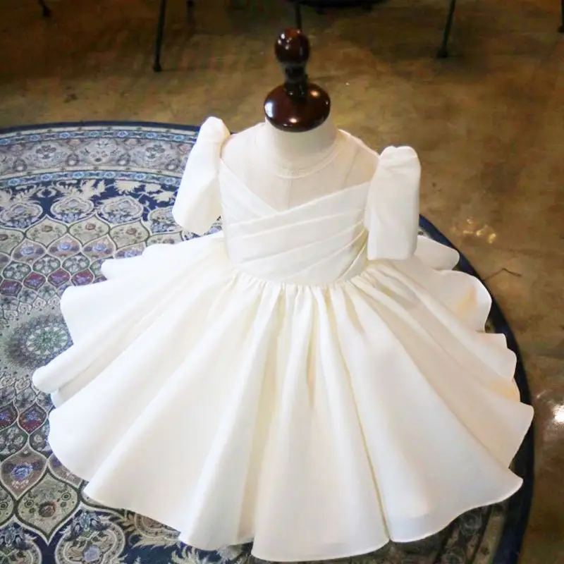 OEM फैक्टरी थोक लड़कियों की पोशाक स्कर्ट धनुष राजकुमारी पोशाक पार्टी वरिष्ठ पोशाक बच्चों के लिए 1 वर्ष के लिए राजकुमारी कपड़े