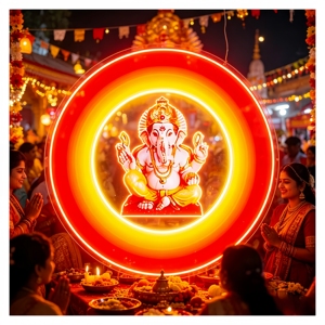 Pegatina EL de Alta Luminosidad con Imagen Religiosa para Coche y Hogar Nombre personalizado de Ganesha, Jesús, Buda o Alá. Brilla Bellamente por <span class=keywords><strong>la</strong></span> Noche - Product Image 1
