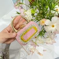 Sac Tendance 2025 Nouveau Sac à Main en Strass Design Unique Sac de Soirée Haut de Gamme Élégant et Luxueux avec Ornements en Diamants