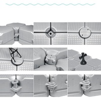 Boulons latéraux flottants en PEHD à installation rapide avec charnière pour assemblage de pontons modulaires