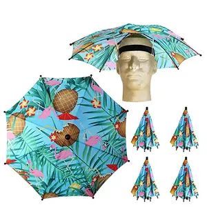 Promotion maßge schneiderte bunte Mini kleine faltbare Regen Sonne Kopf Regenschirm kompakte benutzer definierte Logo gedruckt Regenschirm Hut
