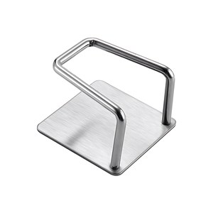 Estante cuadrado de acero inoxidable para esponjas, sin necesidad de taladrar, para fregadero de cocina, estante de drenaje para paños de cocina y estropajos de acero. - Product Image 4