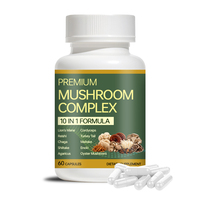 Capsules de complexe de champignons OEM : Crinière de lion, Reishi, Cordyceps, Queue de dinde – Soutien immunitaire, concentration quotidienne et bien-être
