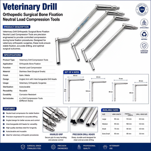 Veterinary orthopedic <b>drill</b> <b>guide</b> Stainless steel bone fixation CE certified surgical tools ISO orthopedic compression - Product Image 6