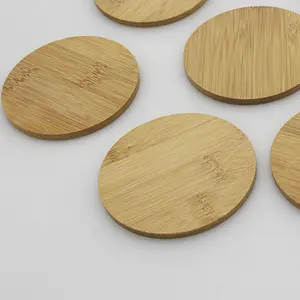 Sous-verre carré en bois pour décoration de table en bambou personnalisé en gros