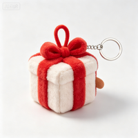 Porte-clés en peluche personnalisé de Noël avec rembourrage en coton PP, design doux, styles variés, breloque de sac de Noël pour cadeau d'anniversaire