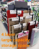 Hot Sale Modern Metal Display Rack Stand for Retail Clothing Supermarket Scarf Shawl Carpets Floor Rugs Sample Textile Fabric