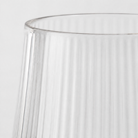Verre à vin rouge en cristal sans plomb SUNYO avec logo personnalisé, verres à pied côtelés pour bar à domicile, mariage, fête, vaisselle élégante et transparente