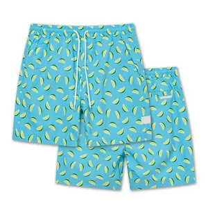 Custom Logo Mens Classic Beach Shorts Swim Trunks Boardshorts with Mesh Lining