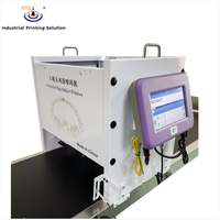 Mesin Cetak Kode Inkjet IPS-8600E Online Semi Otomatis Desktop Conveyor 12.7mm Tij Printer