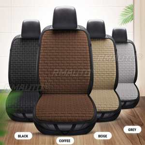 Housse de siège de voiture universelle en lin, coussin de protection intérieur respirant pour automobile - Product Image 1