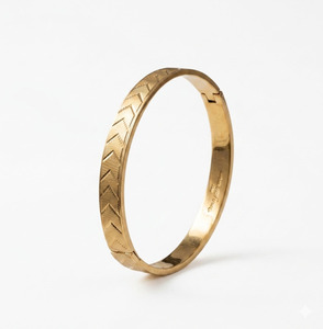 Classic Gold Plated Kada for <b>Men</b> Fashion Jewelry Elegant Traditional Male Bracelet Durable Stylish Accessory for Casual Party - Product Image 1