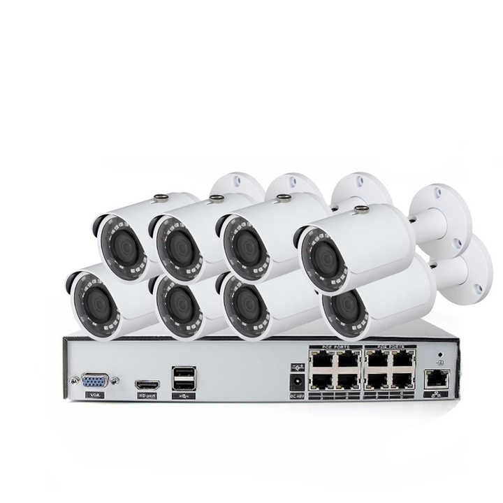 8ch POE IP Safety Camera Kits Surveillance Outdoor 4.0MP 8 Channel ...