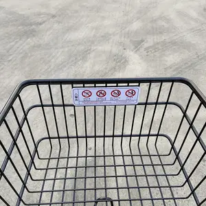 トップ品質和風イオンブラックコーティングメタルショッピングカートショッピングトロリー - Product Image 3