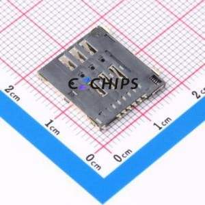 MICRO SIM 6+1P H1.5 SIM Card Connector SMD Connector Self-Return Type Micro SIM Card Card Holder With Card Detection - Product Image 2