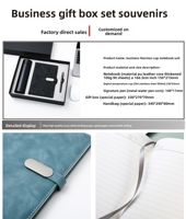 Ensemble cadeau de bureau écologique, bouteille d'eau, carnet, stylo plume, emballage cadeau d'affaires