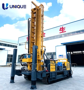 Alta eficiencia 800m-1000m de profundidad portátil diesel hidráulico plataforma de perforación de pozos de agua máquina de perforación de pozos de agua - Product Image 1
