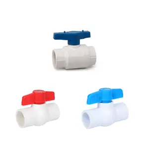 One Piece 1/2"-2" PVC Plastic Ball Valve For Swimming Pool