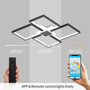 2025 Venta caliente acrílico minimalista forma cuadrada candelabros Led techo colgante luces accesorios techo - Product Image 4