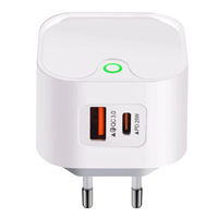 OEM 25W PD QC4.0 QC PD Dual Port Quick Fast Charger US EU UK Plug Portable Universal Wall Power Adapter Charger For Mobile Phone
