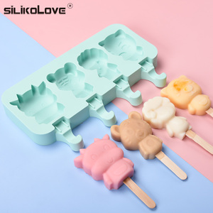 Nhiều hình dạng phim hoạt hình Khuôn Silicone chất lượng cao Popsicle khuôn mẫu cho trẻ mới biết đi tự chế đông lạnh Kem khuôn - Product Image 2