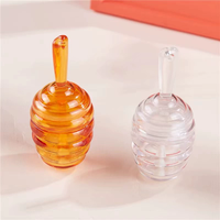 Mini 5ml en forme d'abeille brillant à lèvres Tube vide bouche Tube rouge brillant à lèvres bouteille de distribution logo personnalisable