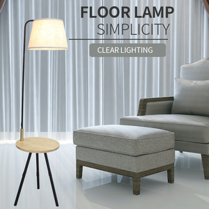 Gỗ <span class=keywords><strong>Tripod</strong></span> Đèn sàn E26/E27 đèn cơ sở cao đứng đèn phòng khách phòng ngủ văn phòng flaxen Đèn bóng râm với bảng - Product Image 1