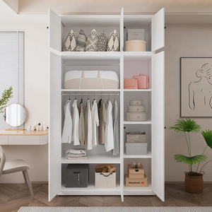 Armario Moderno Blanco, Diseño Personalizado para Dormitorio, Mueble de Almacenamiento a Medida con Puertas de Panel Liso y Amplio Interior - Product Image 4