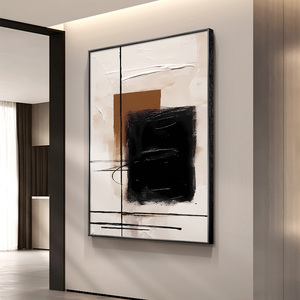 Interior Home Decoration Door Lake Natural Scenery <b>Canvas</b> Hand Oil Painting <b>Framed</b> Big Wall Art Painting Abstract Black White - Product Image 4