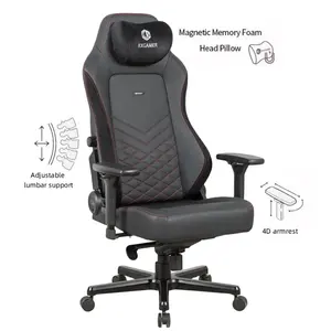 Wholesale Luxury Leather Suede Black Swivel Adjustable Gaming Stuhl Gamer Gaming Chair With Lumbar Support