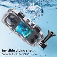 Carcasa de Buceo Invisible Hongdak para Insta360 X5, Carcasa Impermeable, Protector Panorámico Subacuático, Accesorios para Buceo