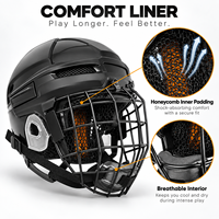 Casque de hockey sur glace réglable avec visière intégrale
