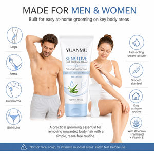 <span class=keywords><strong>Crema</strong></span> <span class=keywords><strong>Depilatoria</strong></span> Suave e Indolora para Hombres y Mujeres, para Zonas Íntimas, Públicas, Cuerpo, Piernas, Pecho y Axilas - Product Image 6