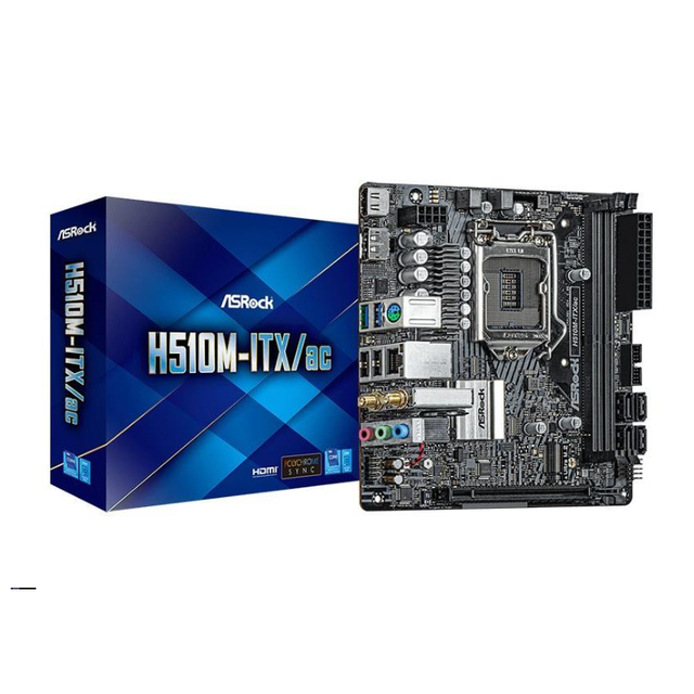 New  ASROCK H510M-ITX/ac Motherboard with LGA 1200 64GB