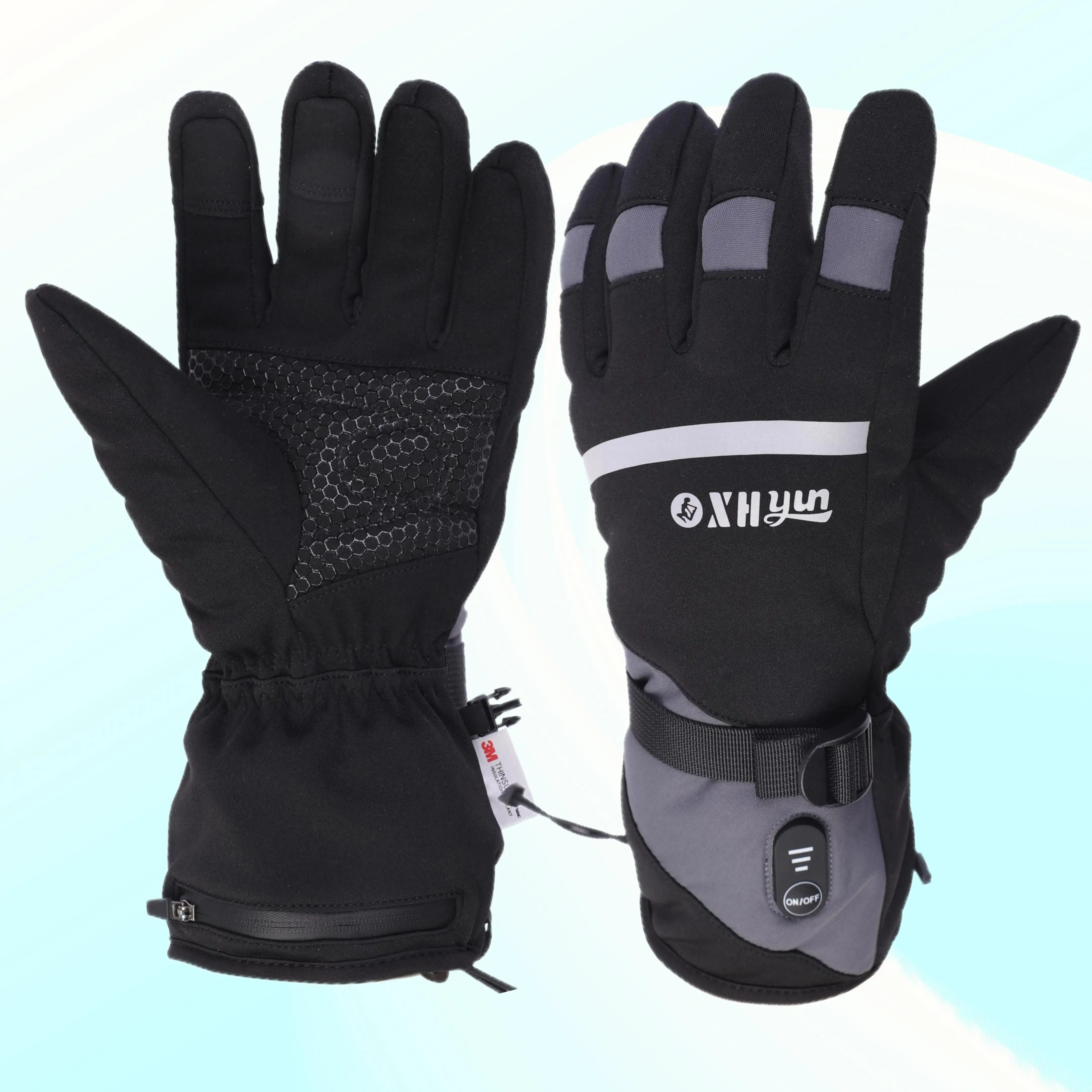 New models rechargeable Anti-slip wear resistant waterproof screen touch winter warm heated gloves