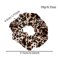 Chouchou en velours imprimé léopard, élastique large pour queue de cheval, accessoire de coiffure élégant pour femme
