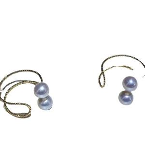 Base para Joyería DIY de Plata S925 con Cuentas Redondas de 7-8mm 10489 - Base Vacía para Anillo Doble de Perlas - Product Image 5