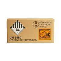 Cartons en carton ondulé personnalisés pour marchandises dangereuses - Emballage marqué Classe de danger 9 - Boîtes pour batteries lithium-ion pour 3480