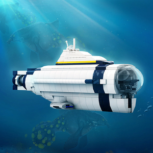 Funbuild Subnautica <span class=keywords><strong>Cyclops</strong></span> Warship Blockモデルビルディングトイサイクロプス船深海海底ビルディングブロックセット - Product Image 2