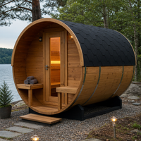 Sauna traditionnel extérieur en cèdre rouge canadien avec poêle Harvia, sauna de jardin imperméable, prix direct usine