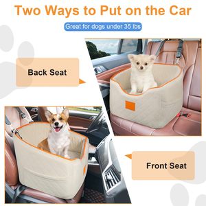 Fabricant de sièges de voiture pour chiens Booster Memory Foam Pet Siège de sécurité de voyage jusqu'à 35 Lbs Housse amovible lavable - Product Image 6