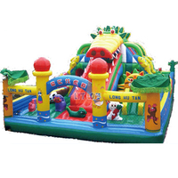 Pvc personnalisé extérieur dessin animé gonflable videur parc à thème gonflable aire de jeux pour enfants