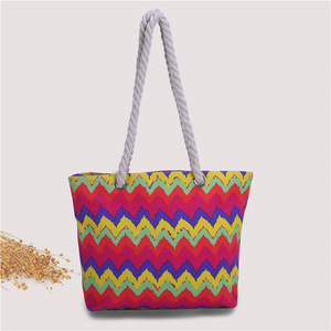 Nouveau Sac à Main Bandoulière Imprimé en Toile pour Femme, Style Ethnique, Grande Capacité, Fermeture Éclair, Écologique, Collection 2026 - Product Image 1