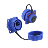 Connecteur femelle plat RJ45 étanche IP68 Lshitech avec contacts en cuivre pour PCB/soudure/passe-câble, adaptateur droit de qualité industrielle