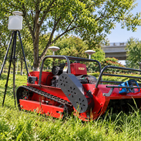 Robot tondeuse à chenilles télécommandé GPS, moteur brushless 850W, broyeur à fléaux pour fermes solaires - Vente chaude usine